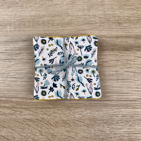 lingettes cotons lavables en micro-éponge de bambou démaquillantes