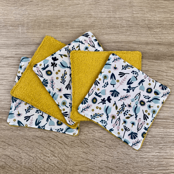 lingettes cotons lavables en micro-éponge de bambou démaquillantes