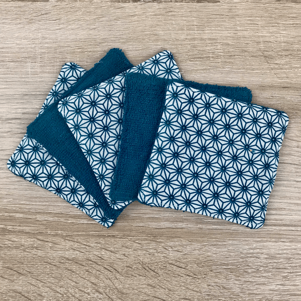 lingettes cotons lavables en micro-éponge de bambou démaquillantes