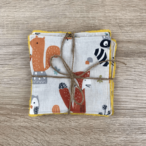 lingettes cotons lavables en micro-éponge de bambou bébé