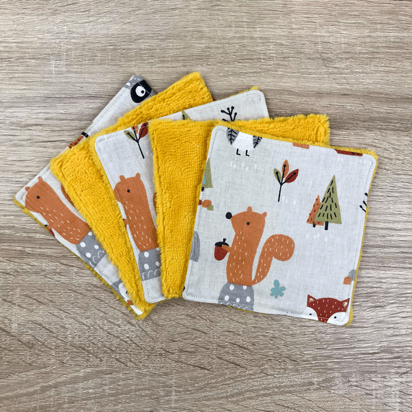 lingettes cotons lavables en micro-éponge de bambou bébé