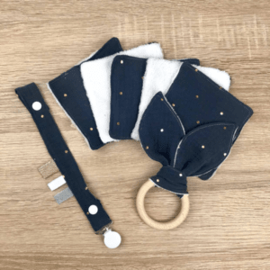 Coffret essentiel coton attache tétine anneau de dentition