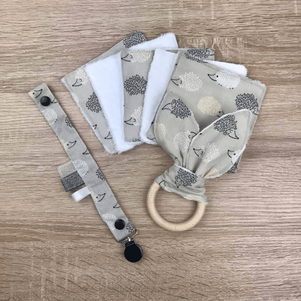 Coffret essentiel coton attache tétine anneau de dentition